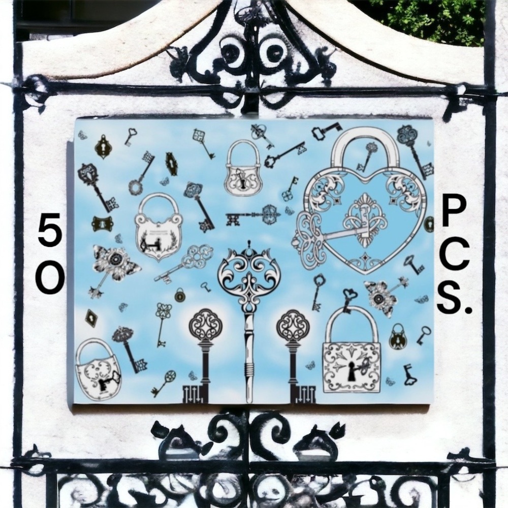 50 10X13 Poly Mailers Skeleton Key and Padlocks Shipping Envelopes PRICE IS FIRM - Picture 3 of 7